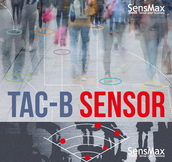 SensMax TAC-B: sensor radar de contagem de pessoas a detetar visitantes anonimamente